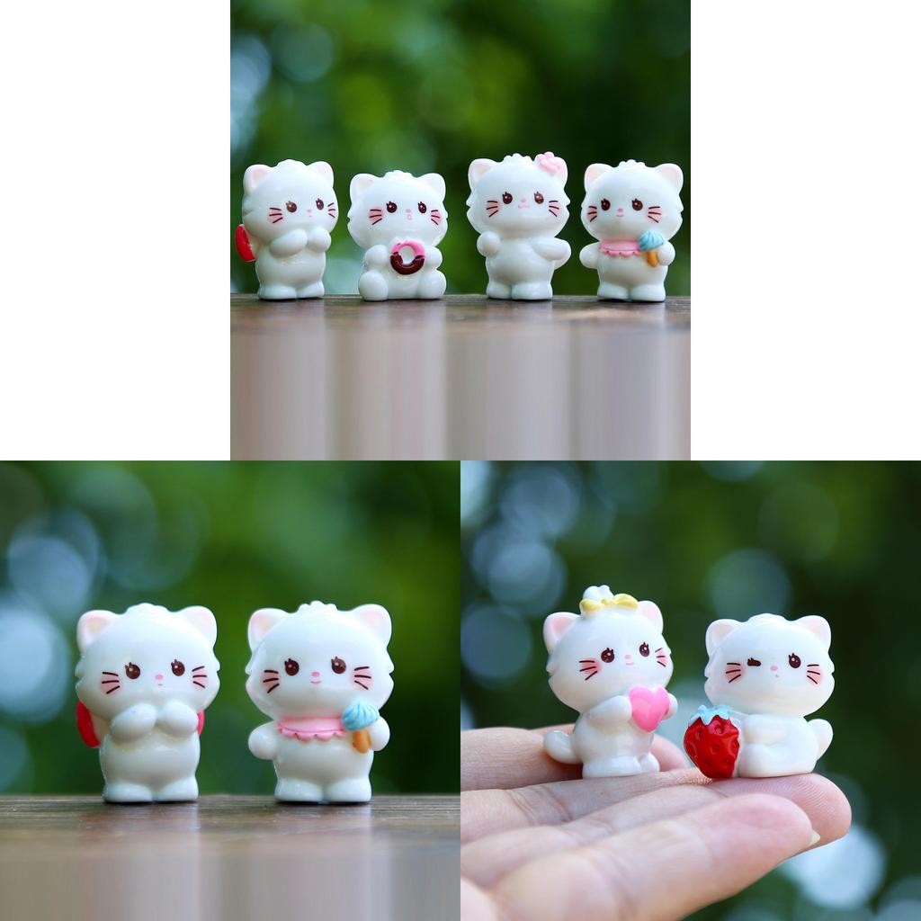 Resin Cat Miniature Collectible Figurine With Diy Landscape Decor For Kids And Adults