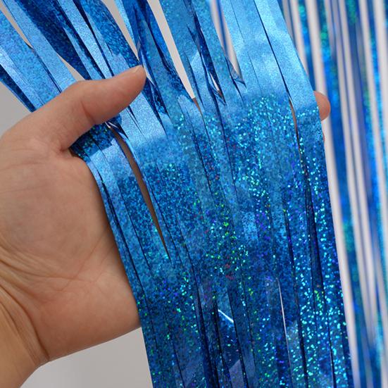 Rain Curtain 1 X 2.5m Sparkling Foil Fringe Backdrop Set