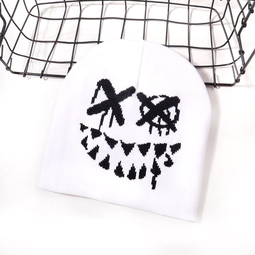 Halloween Kürbis Totenkopf Strickmütze Für Streetwear Und Lässige Winterwärme