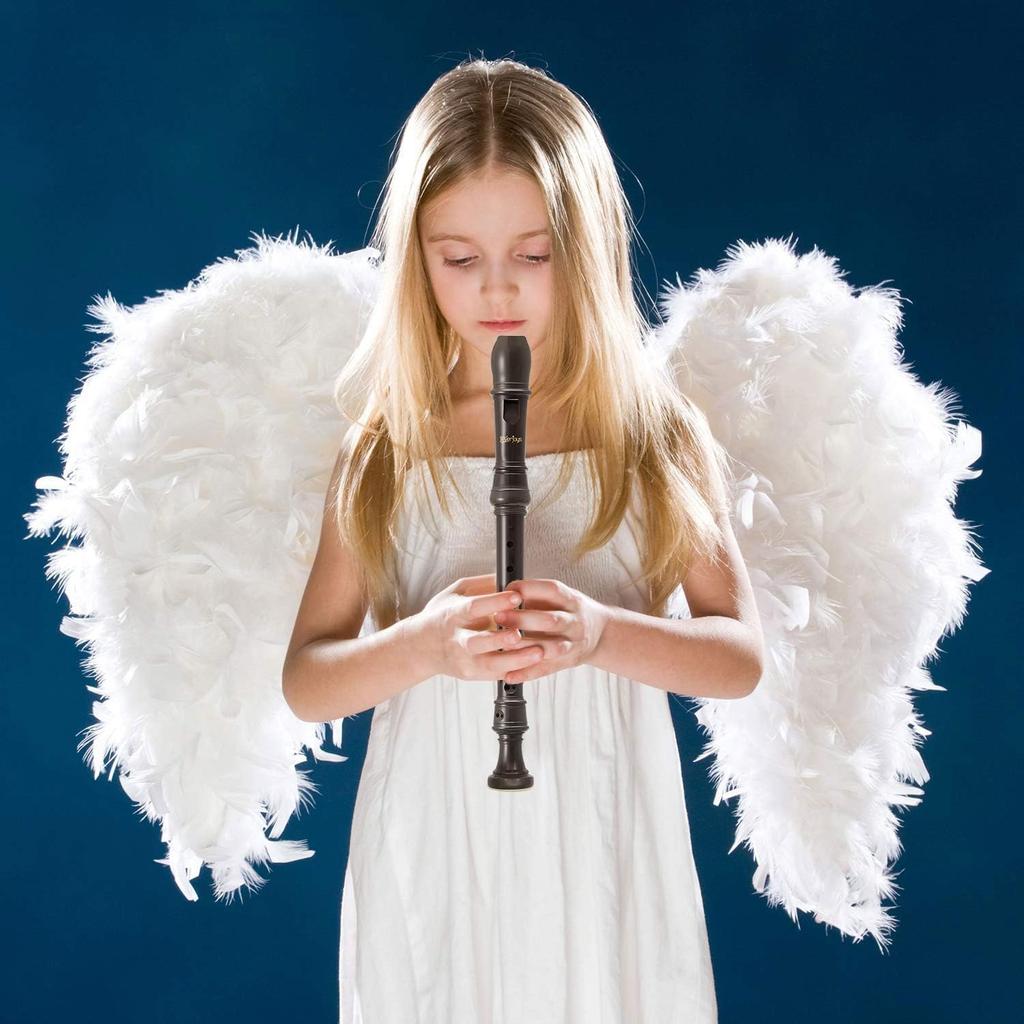 Sopranblockflöte aus ABS Deutsch C abnehmbares Set von kommt mit Reinigung Grifftabelle Lederaufbewahrung einfach für Anfänger Harz, Stil, Tonart, 8-Loch