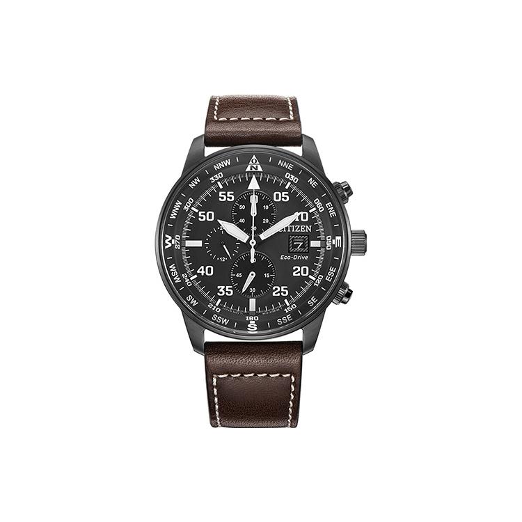 CITIZEN Ecology Drive Collection Light Powered Quartz Movement Cow Leather Strap Watch Men s Watches CA0695-17E Black