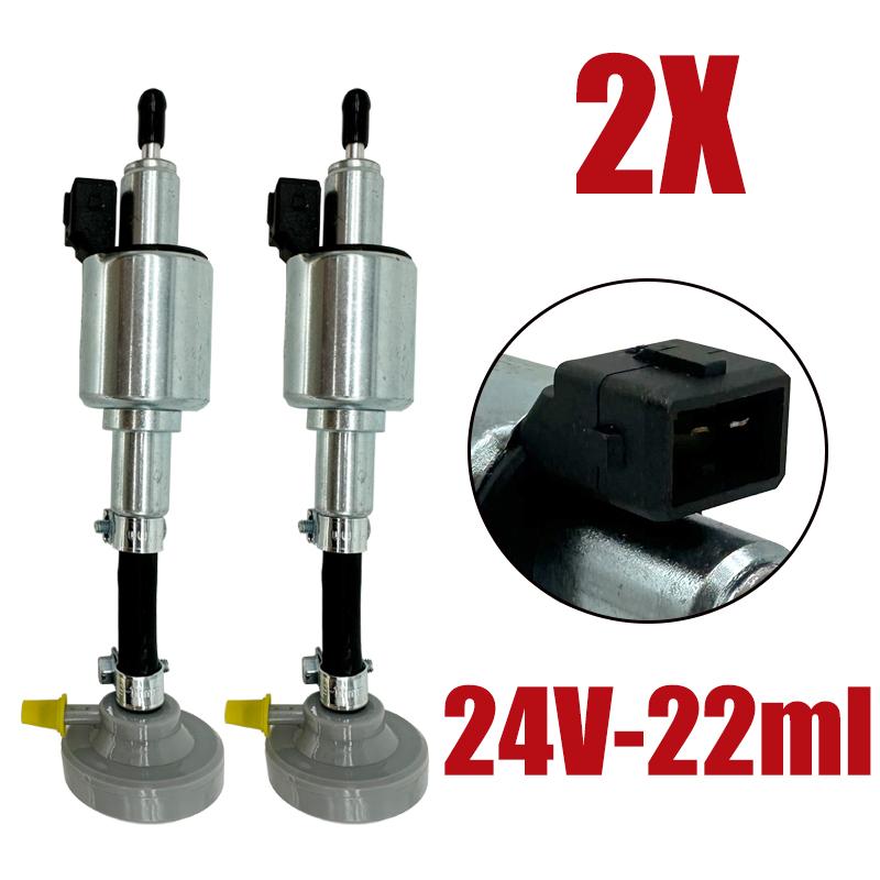 2X 12V 24V 2-5KW Car Air Diesel Heater Oil Fuel Pump For Webasto Eberspacher Truck Parking Heater Pulse Meter Pump w/ Damper