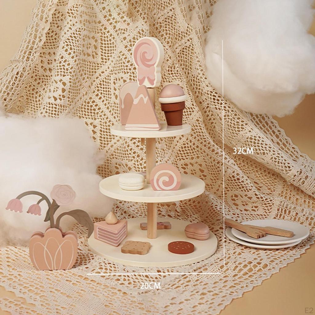 Afternoon Tea Set Toy Kitchen Toys Accessories, Girls for Children Ages 3 4 5 6 7