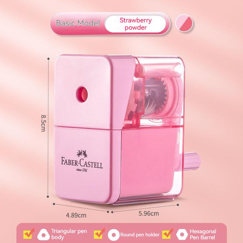 Faber Castell Manual Hand Crank Pencil Sharpener Sharpen 8mm Candy Colors for Student Children Artists Student Office Stationery