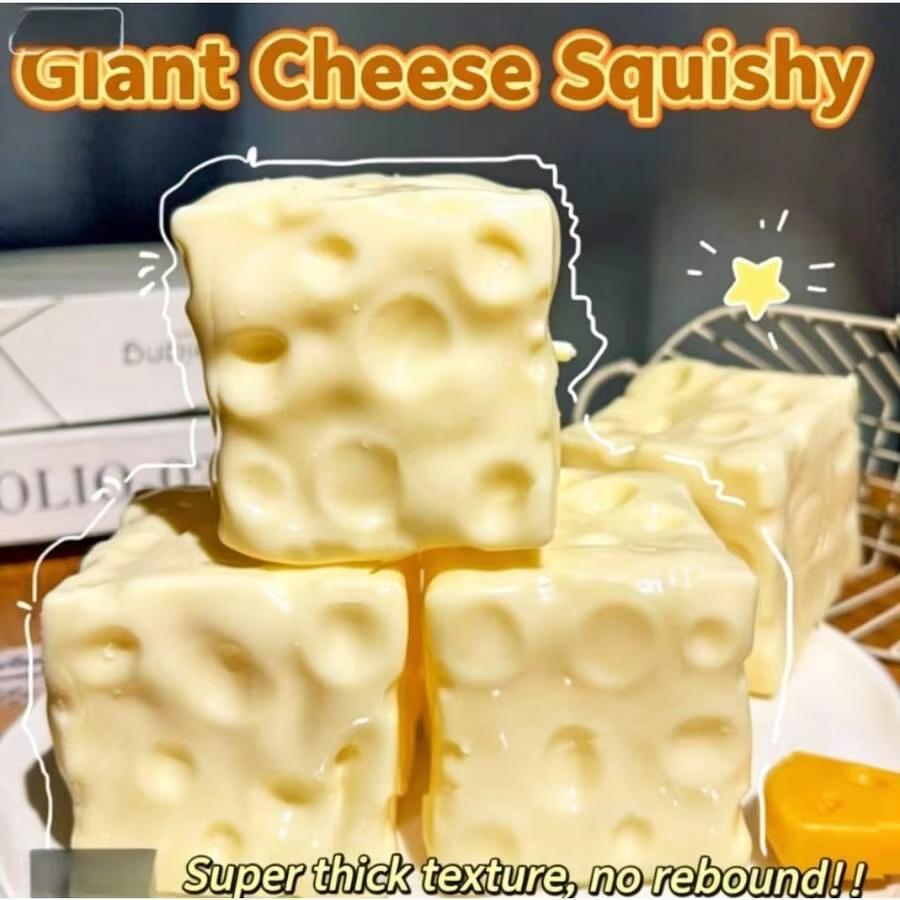 Handmade Cheese Cream Squishy Ball Vaseline Filler Slow Rebound Soft Squeeze Toy Stress Relief Dairy Food Sensory Fidget Gift For Kids And Adults