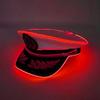 Navy Sailor LED Light-Up Embroidered Captain's Hat for Festivals and Performances