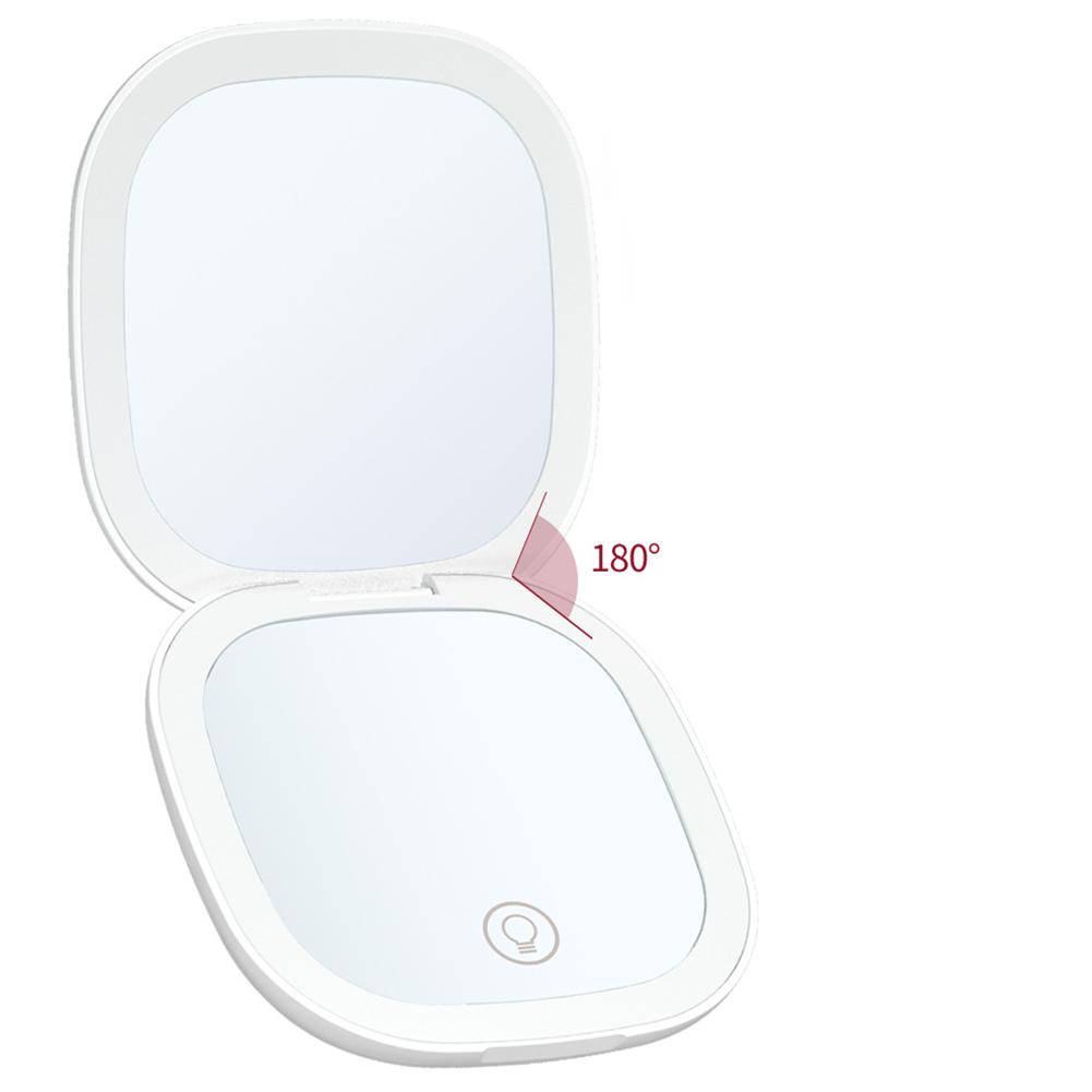 Travel Mirror With Light Magnification 1X Or 5X Touch Button Travel Magnifying Mirror For Gathering Dating Traveling