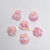 100PCS Pink Mini Flower Cake Series Resin Flatback Cabochons for Hairpin Scrapbooking DIY Jewelry Craft Decoration Accessories