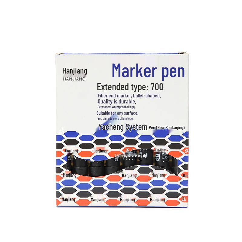 Black Jumbo Tip Quick-Dry Oil-Based Marker Pen Loose Red Hanjiang 700