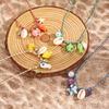 Summer Colorful Rope Woven Shell Starfish Ceramic Necklace New Ceramic Fish Pendant Necklace Accessories Gifts Y2K Dopamine