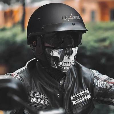 3C Certified Retro Motorcycle Helmet, All-Season, Universal Fit for Men & Women - Summer Half Helmet