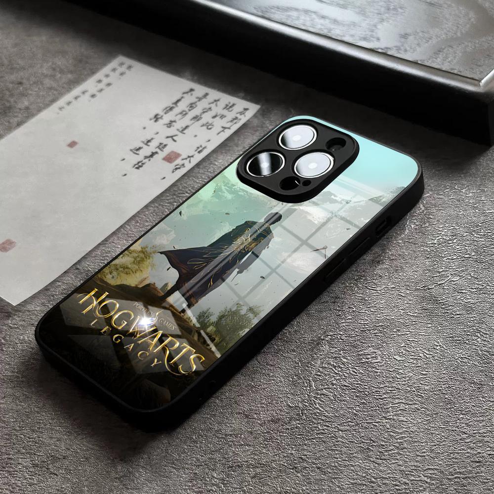 H-Hogwartss Legacy Handyhülle Für IPhone 17 16 Pro Max 15 Plus 14 Pro 12 11 13 Mini X XR XS Max SE Glasabdeckung