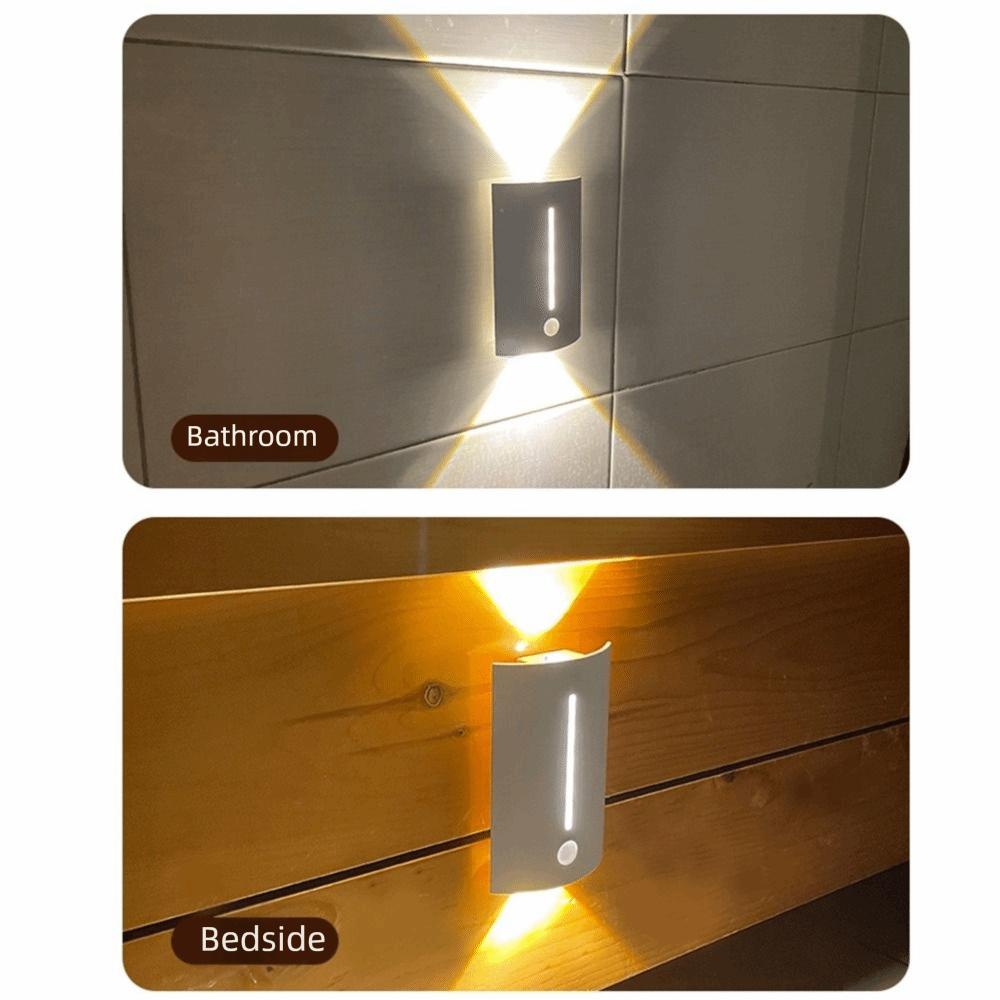 Eye Friendly Motion Sensor Night Light Soft Lights 3 Colors LED Wall Sconce Stick-on Linkage Magnetic Wall Lamp Garage
