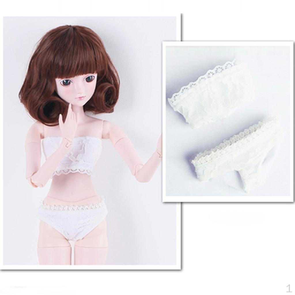 

Модная одежда для BJD, комплект нижнего белья с кружевным бюстгальтером / 3 SD, куклы Лолита MSD Dollfie, белый цвет
