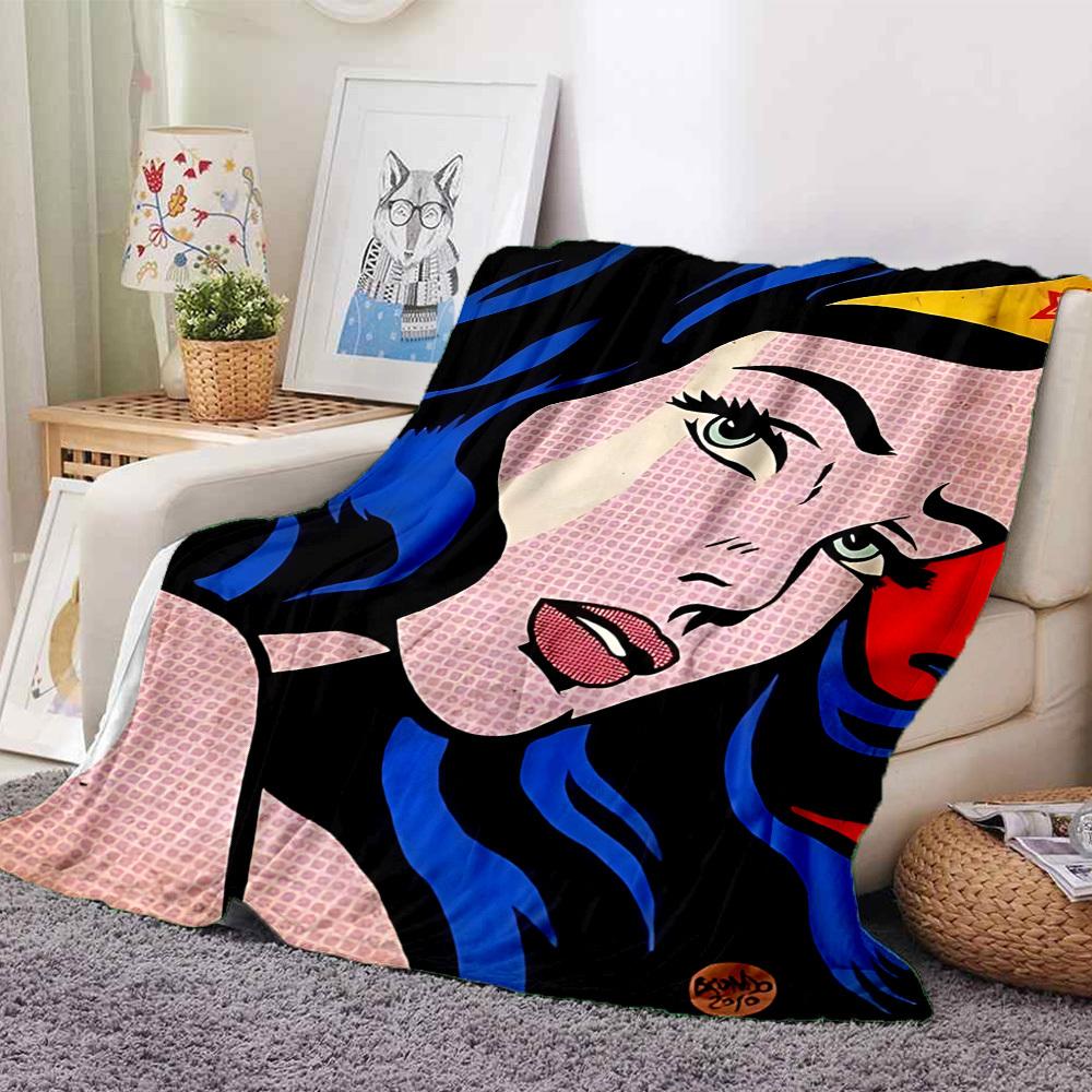 1ks deka Wonder Woman Polyesterové vlákno, Celoroční pohodlí na pohovku, postel, do kanceláře, auta, na kempování, Ideální domácí dekorace a dárek, Pohodlí v kanceláři