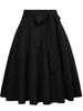 Knotting Half Skirt: 2025 New Pleated Solid Color Women's Belted European & American Style