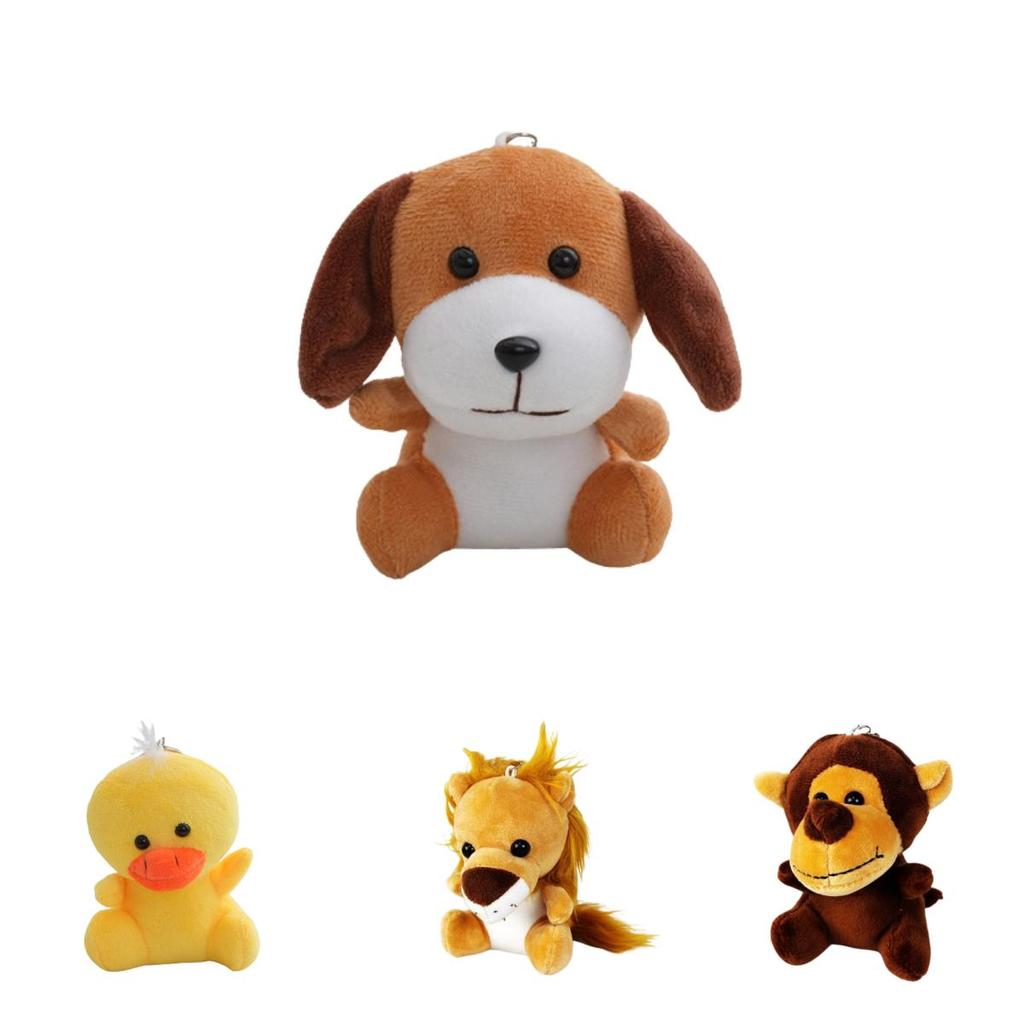 Wholesale Forest Animal Claw Machine Dolls Four Inch Tiger And Lion Plush Toys, Keychain Decorations And Accessories Plush, Pp Cotton, Customizable)