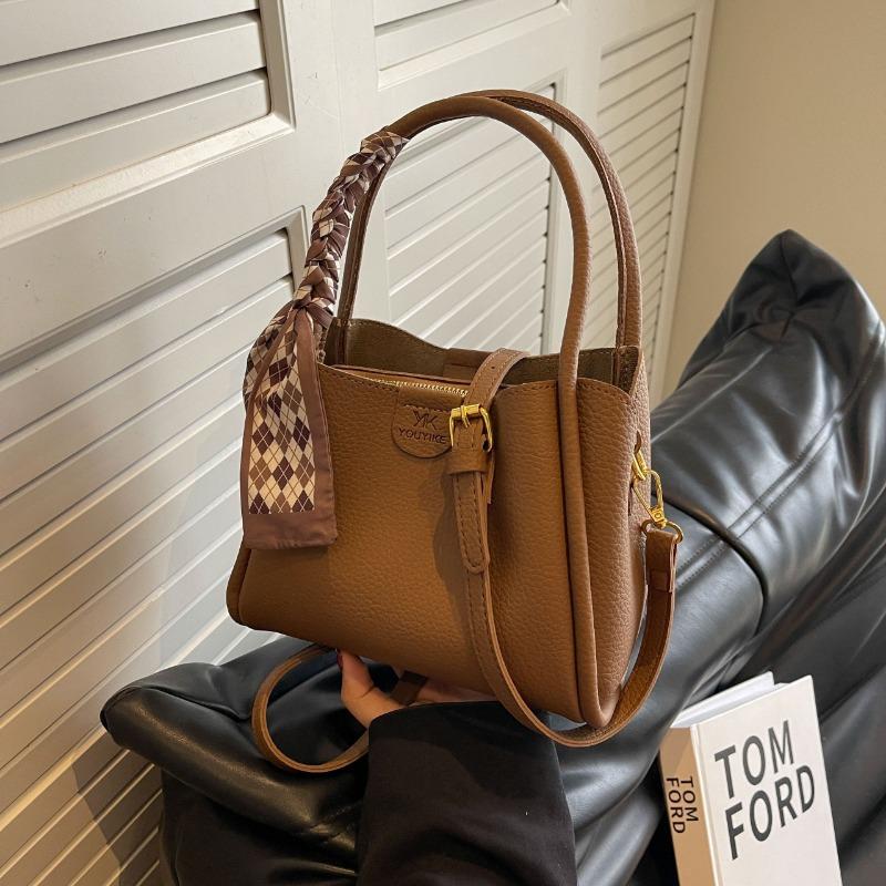Soft leather bucket bag handbag women's new high-end versatile vegetable basket bag large-capacity shoulder messenger bag