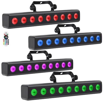 Light4Me Barra Decorativa 8 Rgbw Fita de Iluminação Decoração com Luz Wall Washer 9X4W LED Controle Remoto Sem Fio
