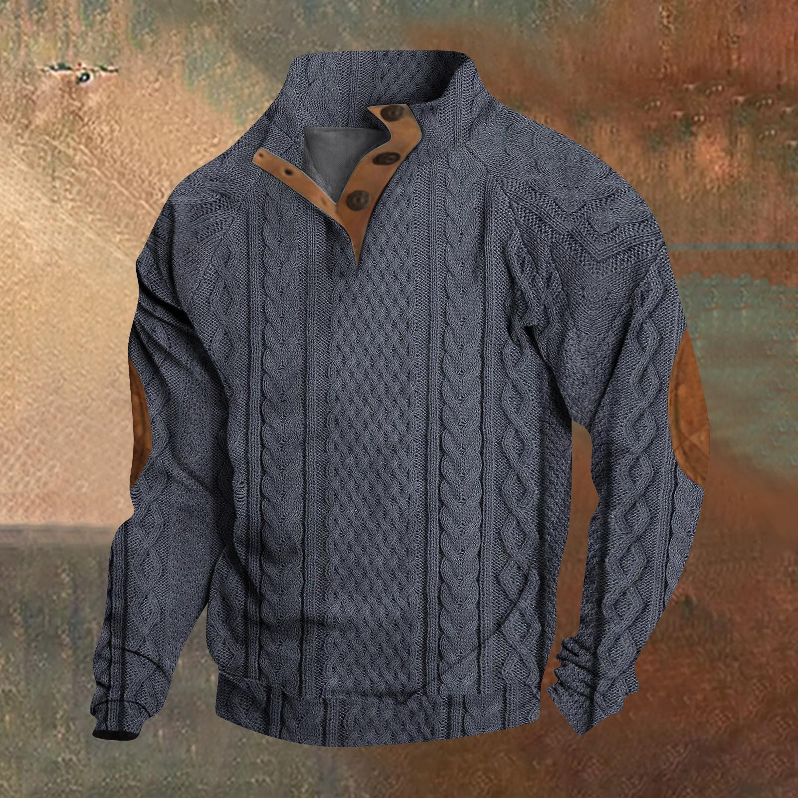 

Весенне-осенняя мужская толстовка с воротником-стойкой на открытом воздухе, повседневные свитера, топы XL тёмно-синий