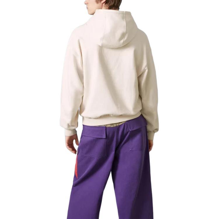 Gucci Felted Cotton Hooded Sweatshirt with Patch 'Ivory' Men's 721427-XJFFW-9162