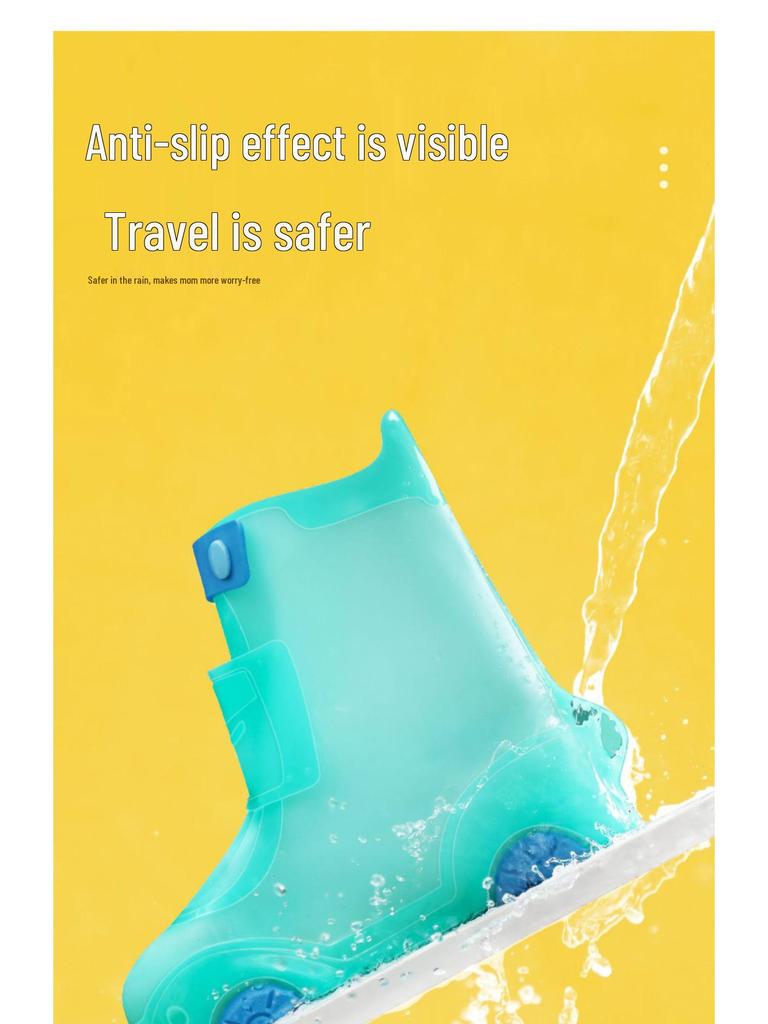 Waterproof Non-slip Silicone Rain Boot Covers for Kids & Adults