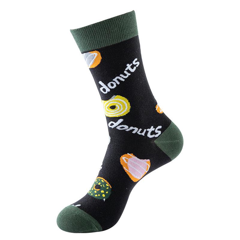 Food Series Men'S Socks Street Socks Summer Men'S Cotton Trend Socks Men'S Medium Tube Socks Men'S