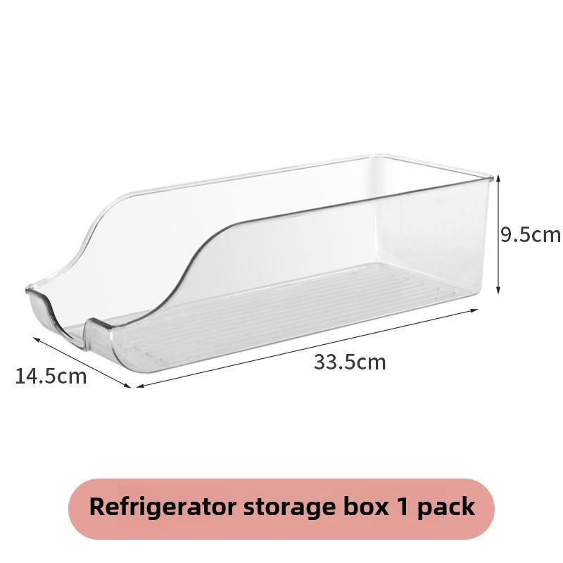 

Прозрачный ПЭТ-контейнер для хранения в холодильнике, держатель для банок с напитками, органайзер для напитков, коробка для кухонного холодильника 1PCS