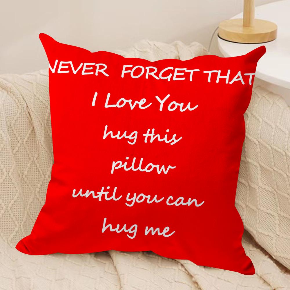 Funny Hug Me Cushion Cover Soft Plush Fabric DoubleSided Printed Cushion Covers for All Seasons Modern Home Decor