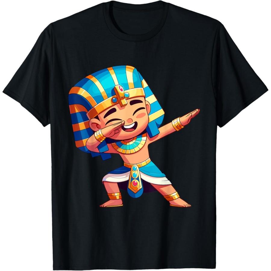 

Egyptian Pharaoh Tut Ankh Amon Dabbing Graphic Kids Apparel T-Shirt XXXXXL чёрный