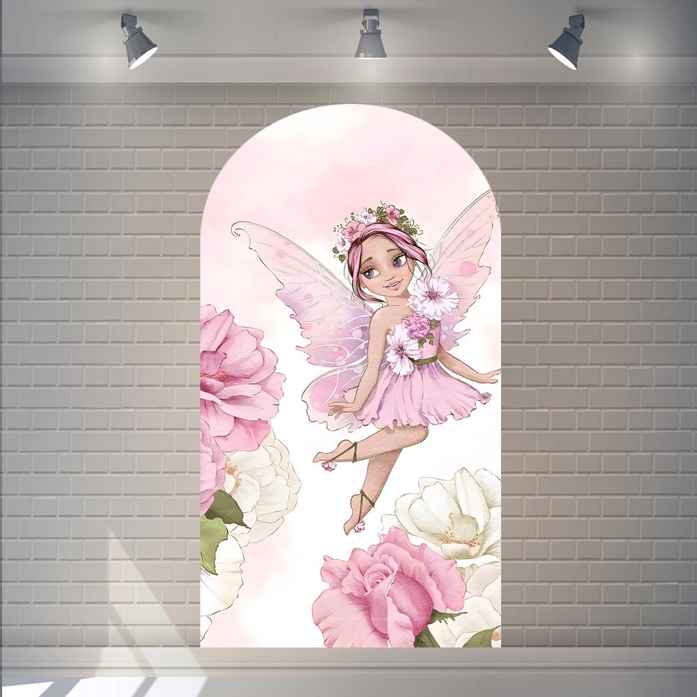 

BEPAN Fantasy Mushroom House Flower Fairy Theme Background Customizable Girls Birthday Party Decoration Baby Shower Party Background 1.6x3.9ft(50x120cm)