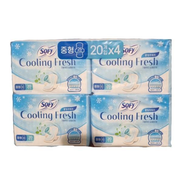 Sofy Cooling Pad Sanitary Napkin Medium 20 Pads x 4P One thing