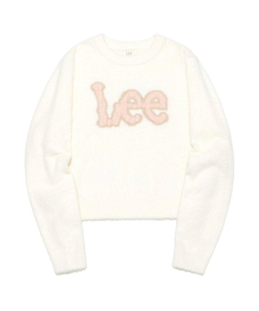 LEE Women'S Round Hairy Logo Knit Ivory