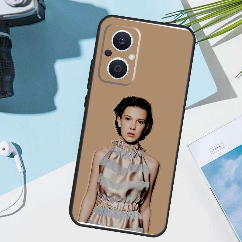 British Actor Millie Bobby Brown Cover For OPPO Reno 8 7 Lite 10 11 12 13 14 Pro 11F 12F 13F 14F OPPO Find X8 X5 X9 Pro Case