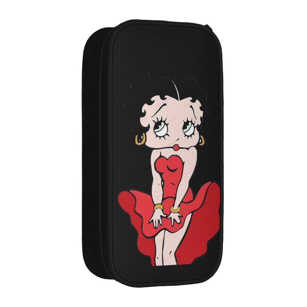 B-Betty Boops Dreamer Pencil Case Lovely Pen Box Bags Student Big Capacity Students School Gift Pencilcases