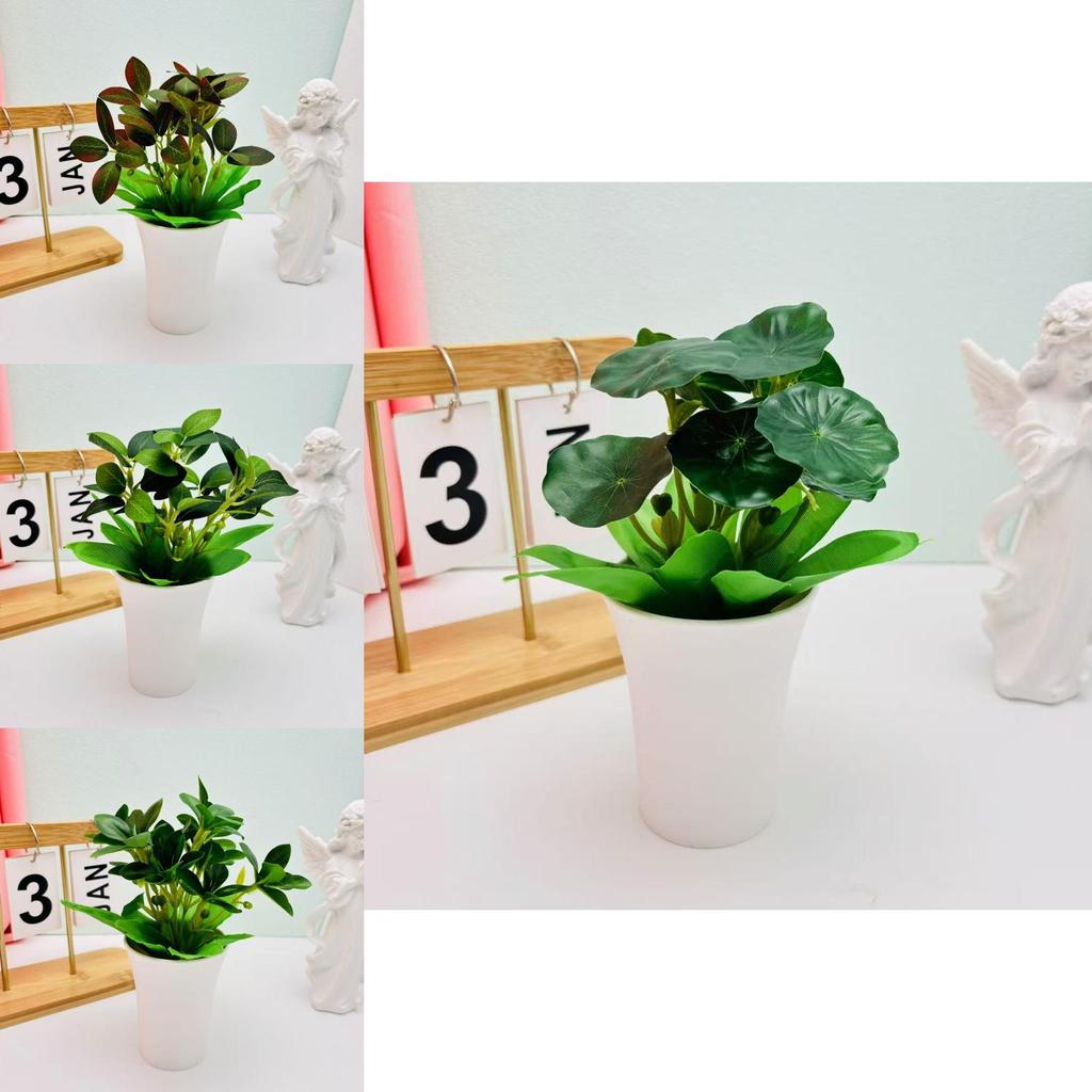 Faux Green Plant With Silk And Plastic For Hotel And Commercial Space Decoration