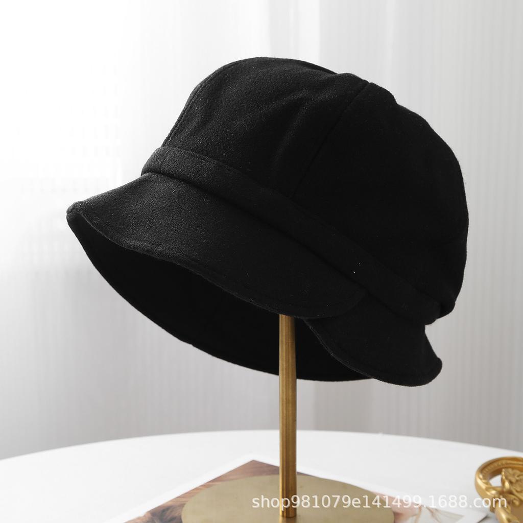 New Autumn and Winter Retro Literature and Art Tide Cool Light Luxury Octagonal Hat Men and Women Warm Casual Versatile Painter Bucket Hat