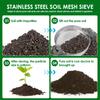 4/6Pcs Soil Sieve Set Stainless Steel Garden Soil Sieve with 3/6/9mm Filter Mesh Rust Resistant Compost Sifter Garden Accessory