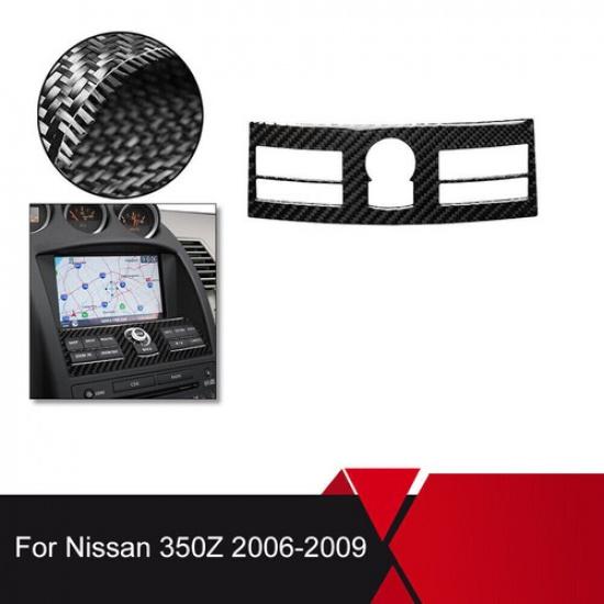 Carbon Fiber GPS Navigation Control Panel Trim Cover For Nissan 350Z 2006-2009