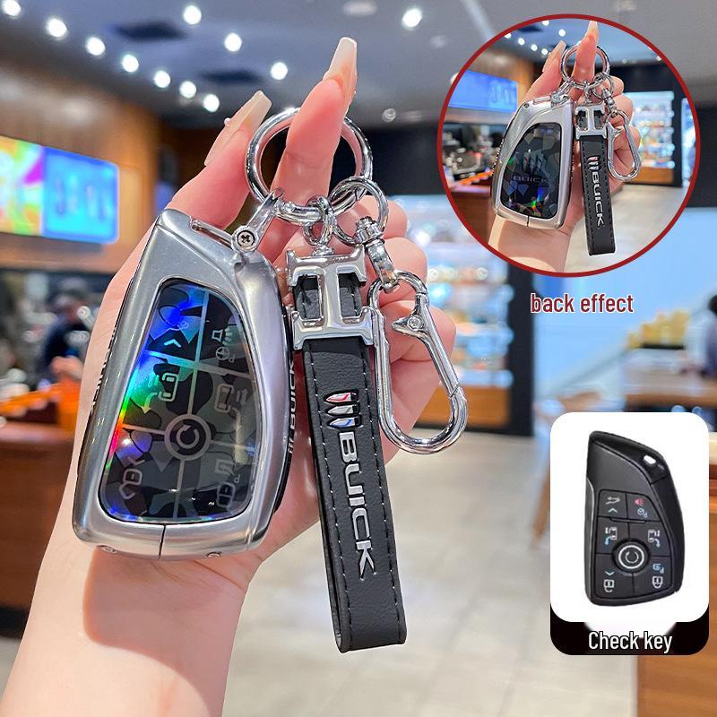High-End Full-Coverage Metal Key Fob Case for Buick Envision Plus, Envision S/GS, and LaCrosse Cars