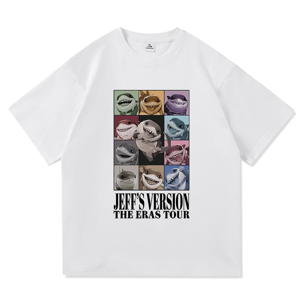 Vintage Jeff The Land Shark The Eras Tour T Shirt Fashion Men Funny Cute Landshark Tshirt Unisex High Quality Cotton Tees Shirts