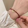 Timeless Locked Love: Red Rope Fu Bracelet for Women - Niche Design for Couples & Friends