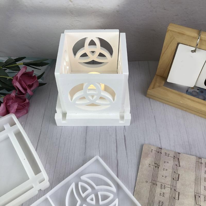 2pcs Creative Knot Candle Holder Silicone Mold Set Sturdy Display Ornament Mould for DIY Crafts and Home Decors