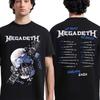 Rock Band Megadeth Europa 2026 Trasa Graficzny T-shirt Mężczyźni Kobiety Lato Bawełna Y2K Ubrania Moda Okrągły Dekolt Krótki Rękaw Góra