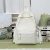 Schoolbag Japanese Girl Cute Schoolbag Ins Style Korean Female Niche Design Campus Simple Sweet Solid Color Backpack
