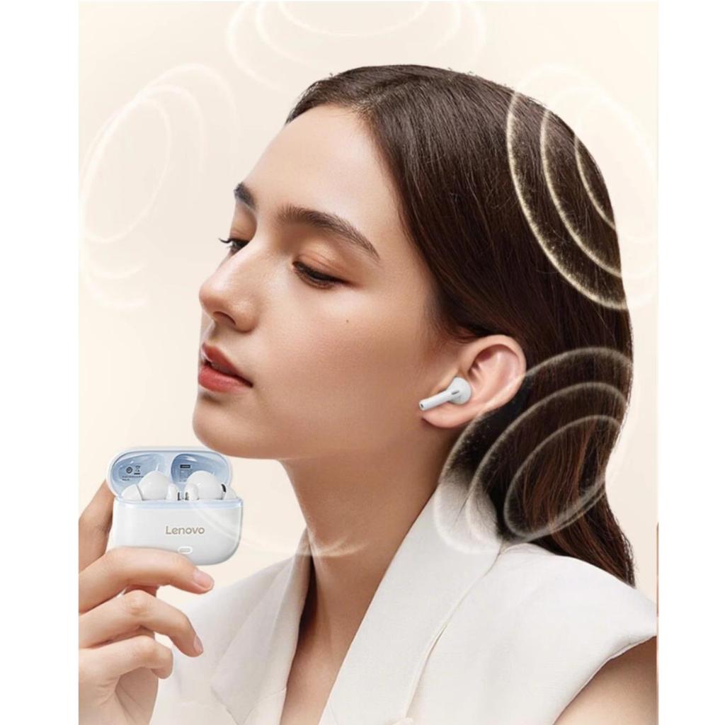 Lenovo Bluetooth Wireless Earphones, Noise-Cancelling Semi-In-Ear Headphones, High-Quality Sound Long Battery Life, EA269 Black