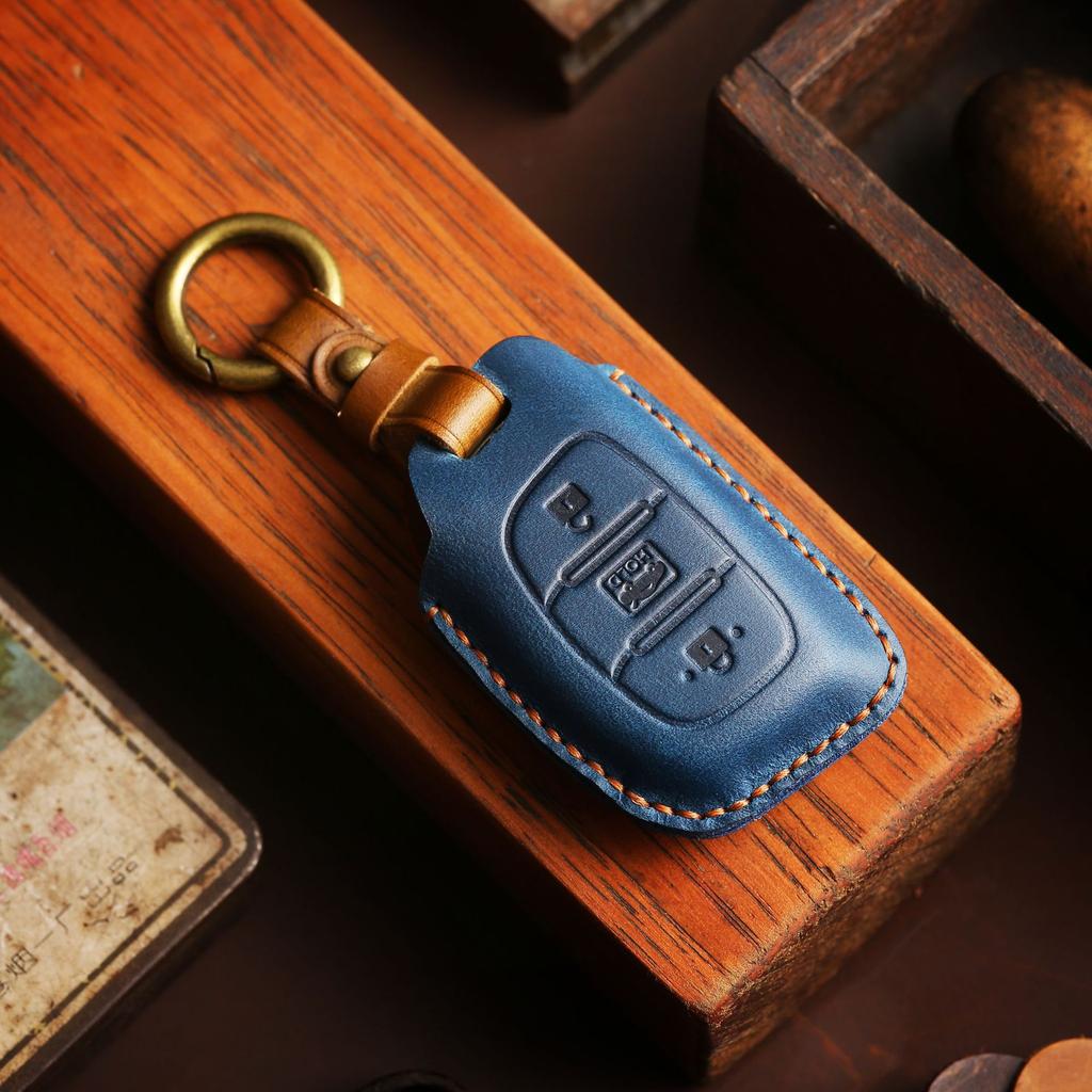 Leather Key Bag Is Suitable For Modern Key Bag Ix35 Pure Handmade Mad Horse Leather Car Key Bag Cover.