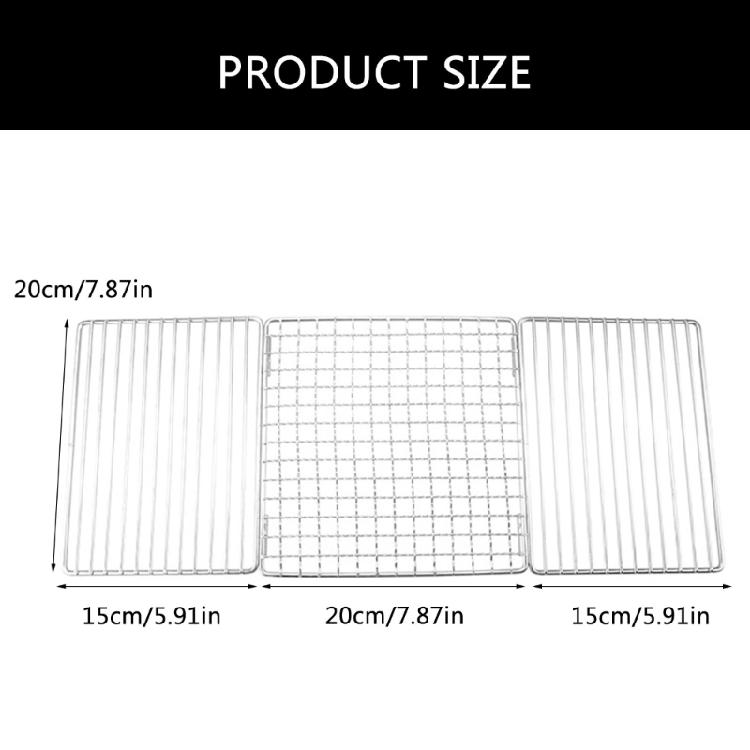 Rusts Resistant Stainless Steels BBQ Net, Foldable Barbecue Net for Convenient Storage and Travel Camping Grill Mesh Net