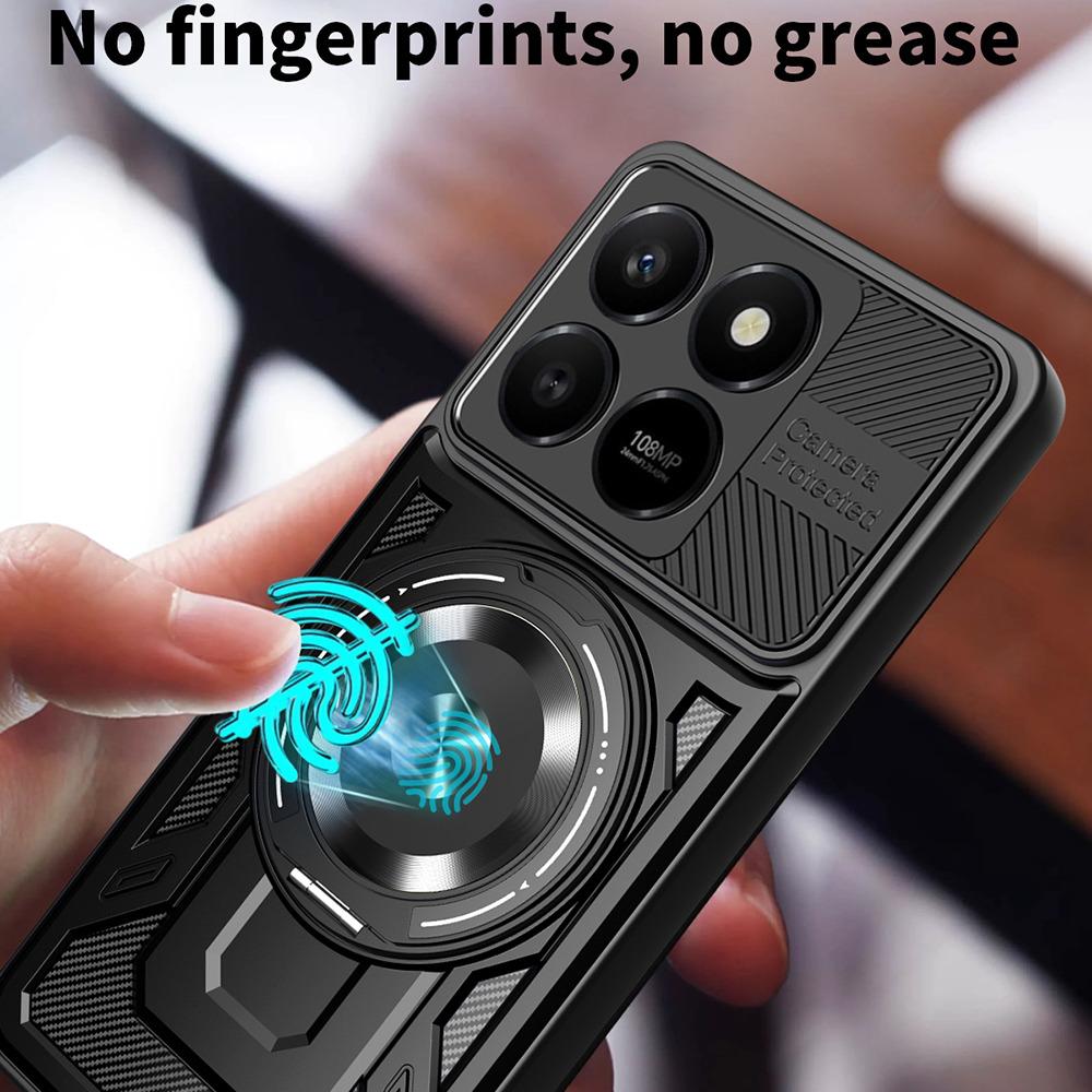 Magnetic Case For Honor 400 Smart 5G / 400 Smart 4G / X7d 4G / X7d 5G Rotating Kickstand TPU + PC Phone Cover