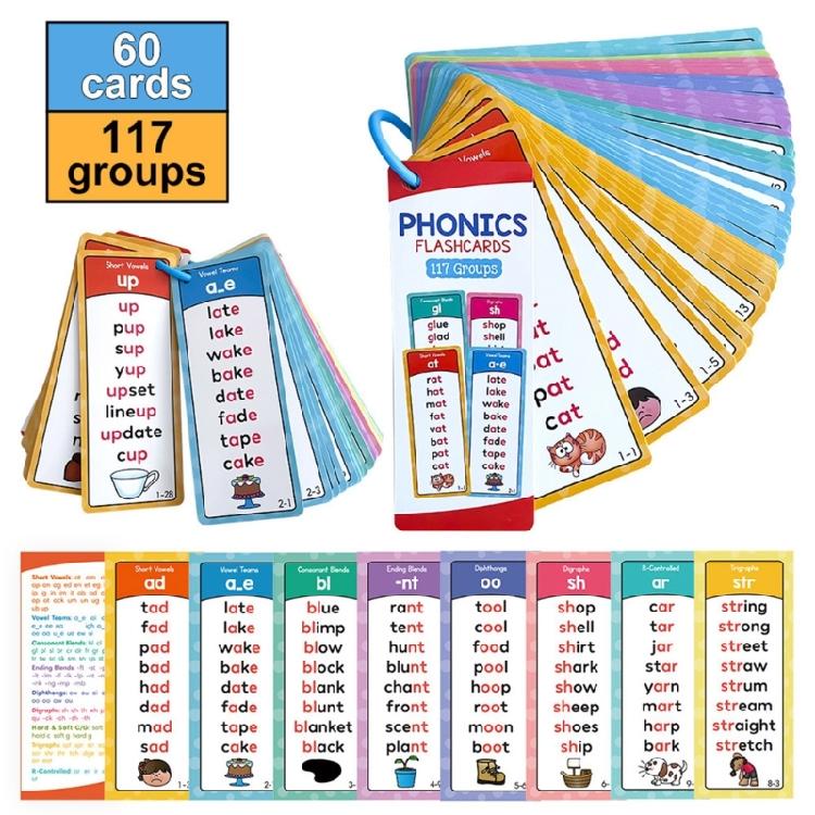 Friendly English Phonics Learning Cards Kids Interactive Spelling Practice Tool Quality Classroom Homeschool Materials